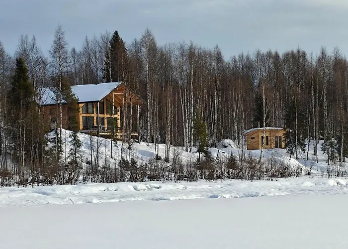 New Modern Log 别墅 Akasjoensuu